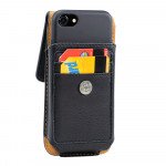 Wholesale iPhone 7 Plus size Vertical Credit Card 360 Belt Clip Pouch (Black)